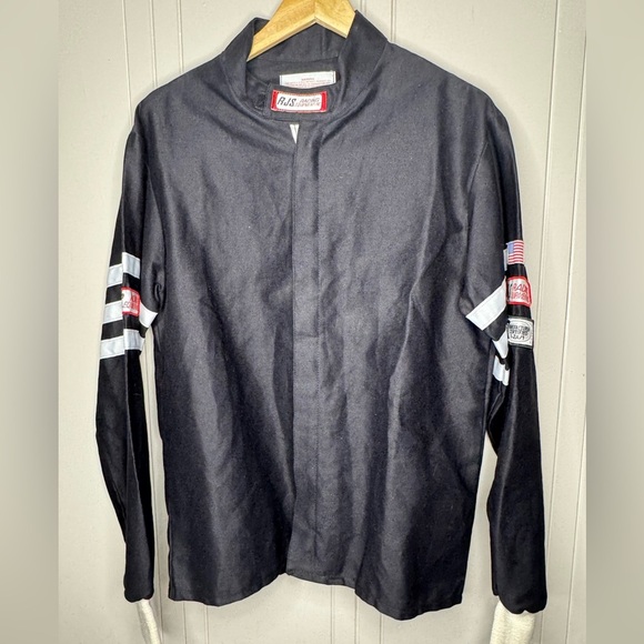 VTG RJS Racing Equipment Full Zip-Up Jacket
Men's Small Black White Strips - Picture 2 of 15